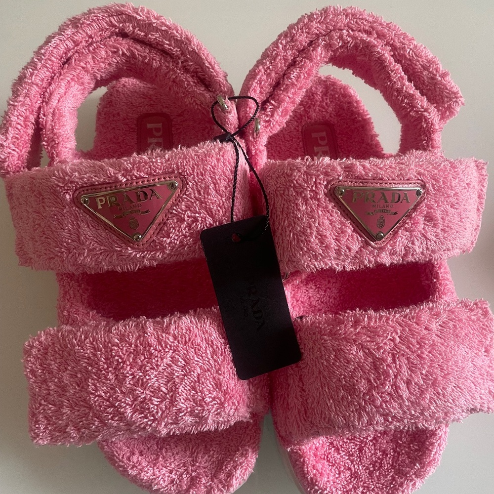 NWT Prada Terry Cloth Sandals